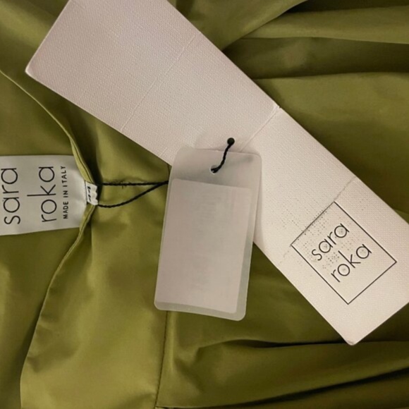 SARA ROKA Green/Yellow Spring Midi Temperance Skirt, Size Medium - Picture 3 of 4